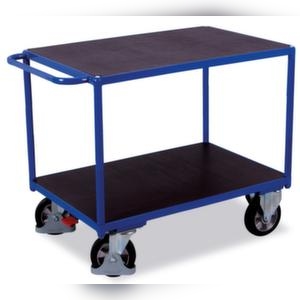 VARIOfit Tischwagen, Tragl. 1000kg, 2 Etage(n), Ladefl. LxB 1595x800mm, Siebdruckböden Image