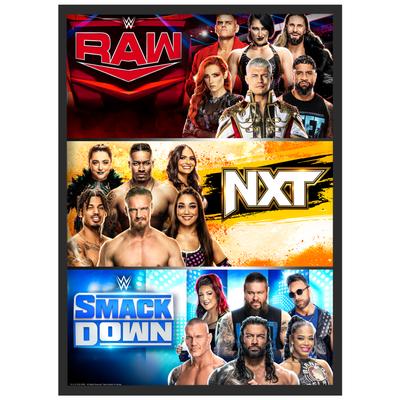 WWE Group Weekly Programming Poster – gerahmt A3 Image