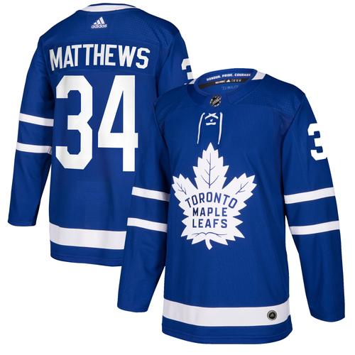 Blaues adidas Auston Matthews-Authentisches Spielertrikot der Toronto Maple Leafs für Herren