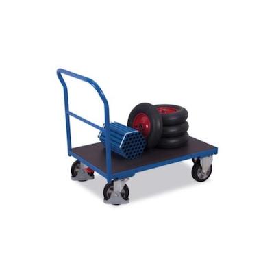 VARIOfit Schiebebügelwagen, Tragl. 1000kg, Ladefl. LxB 1625x800mm, Siebdruckplatte Image
