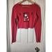 Disney Tops | Disney Mickey Mouse Long Sleeve Crop Top | Color: Red | Size: M