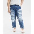 American Eagle Outfitters Jeans | Ae American Eagle New Women’s Tomgirl Low Rise Destroy Denim Jeans Sz 20 Reg. | Color: Blue | Size: 20