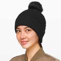 Lululemon Athletica Accessories | Lululemon Pom To Play Beanie Black Wool Blend | Color: Black | Size: Os