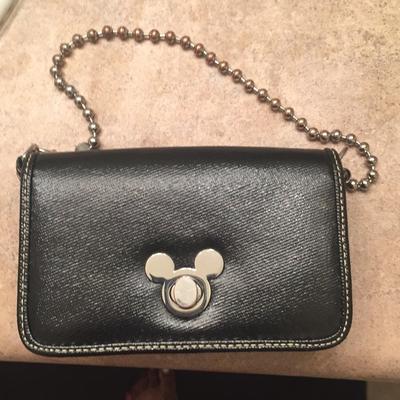 Disney Accessories | Disney Wristlet / Card / Sanitizer Case Used Bum Bag Ipod Holder | Color: Black | Size: Osg