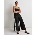 Madewell Pants & Jumpsuits | Madewell Ruched Crop Straight-Leg Jumpsuit | Color: Black | Size: 6