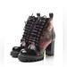 Louis Vuitton Shoes | Louis Vuitton Catogram Star Trail Patent Calfskin Ankle Boots | Color: Black/Red | Size: Eu 40