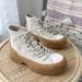 Converse Shoes | Converse Chuck Taylor All Star Hi Lug Soles White Leather Waterproof Shoes 7.5 | Color: Tan/White | Size: 7.5