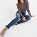 Madewell Jeans | Madewell 10 " High Rise Skinny Raw Frayed Hem Brockton Wash Blue Denim Jeans 25 | Color: Blue | Size: 25