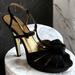 Coach Shoes | Coach Black Satin Bow Detail Metallic Insole Classic Stiletto Heel 7.5 | Color: Black | Size: 7.5