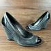 Coach Shoes | Coach Kerryann Gray Suede Slip-On Pumps Heels Women’s Size 5 Shoes | Color: Black/Gray | Size: 5