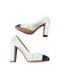 J. Crew Shoes | J Crew Faux Snakeskin White Heels Size 10 | Color: Black/White | Size: 10
