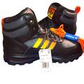 Adidas Shoes | Adidas Chasker Boot Size 9.5 Men's Leather Boots Black Varsity Orange Red X Lace | Color: Black/Yellow | Size: 9.5