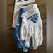 Adidas Other | Adidas Adizero New Football Gloves | Color: Blue/White | Size: Large