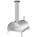 HASWEX Wood Fired Oven, Outdoor Pizza Oven with Foldable Legs, Stainless Steel Pizz Temperature Wood Pellets Burning Pizza Oven for Outside Garden Courtyard Cooking