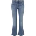 Slim-fit-Jeans PEPE JEANS "Jeans SLIM FIT FLARE LW" Gr. 27, Länge 32, blau (light used) Damen Jeans Röhrenjeans