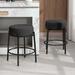 Mixoy 24"Counter Height Bar Stools,Modern Velvet Bar Stools,Dinning Chair with steel Legs for Kitchen Island