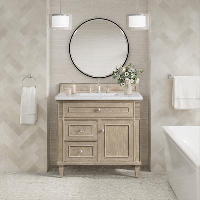 James Martin Vanities Lorelai 36" Single Vanity, Whitewashed Oak