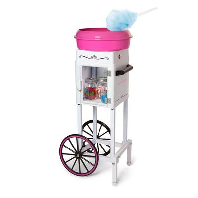 Professional Cotton Candy Cart, 36 Inch Tall Vintage Style with Storage Compartment