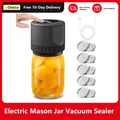 Electric Mason Jar Vacuum Sealer Kit Cordless Automatic Jar Sealer for Food Storage and Fermentation