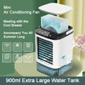 Desktop Air Conditioner Portable Fan Dual Spray Ultrasonic Atomization 3-Speed Mute Air Cooler Night