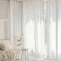 Modern White Semi Sheer Curtains for Living Room Blinds Velvet Curtain for Bedroom Ready-made