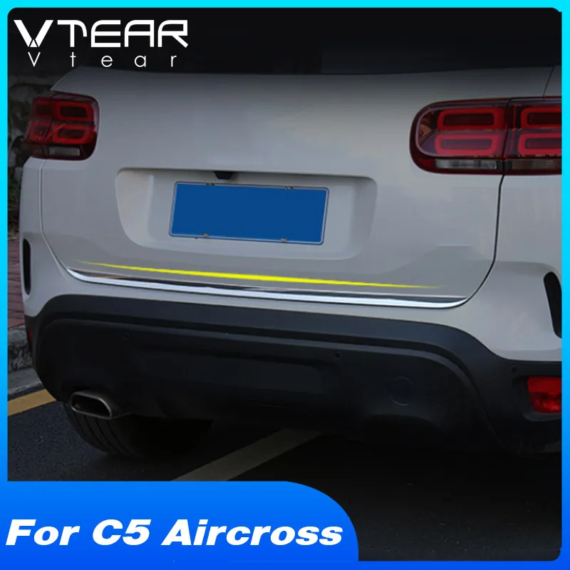 Vtear Auto Hinten Tür Trim Chrom Hinten Stamm Heckklappe Tür Aufkleber Außen Zubehör Ersatzteile Für Citroen C5 Aircross Image
