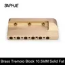 Messing Tremolo Block 10 5mm festes Fett mit 6mm Tremolo Arm buchse 74x35 8mm E-Gitarre Messing