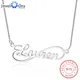 JewelOra Infinity Love Nameplate Necklace 8 Shape Personalized 925 Sterling Silver Russia Name