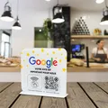Signe de code QR personnalisé Google Review plaque de médias sociaux en acrylique code de