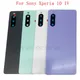 Original Battery Cover Rear Door Case Housing For Sony Xperia 10 IV Back Cover with Camera Lens Logo