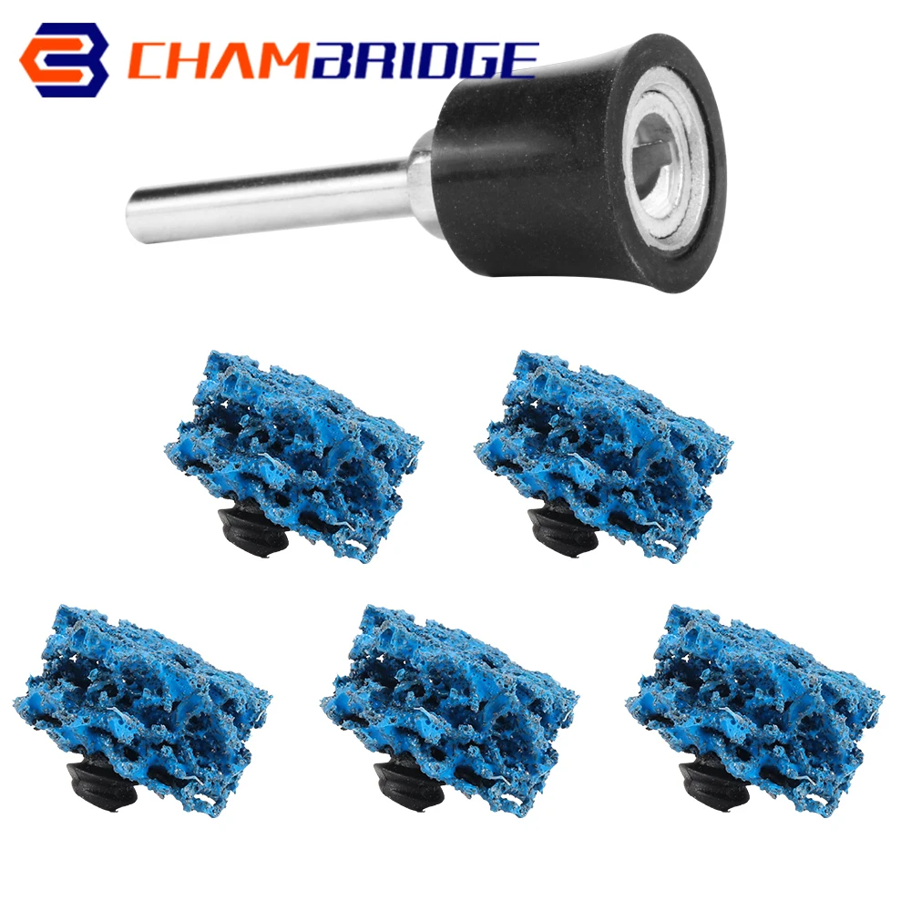 1 Zoll 25 mm Schnellwechsel-Schleifscheibe, einfache Streifen, saubere Schleifscheibe, R-Typ-Stabschloss mit 1 Zoll Scheibenpad, Rostentfernung, Polieren Image