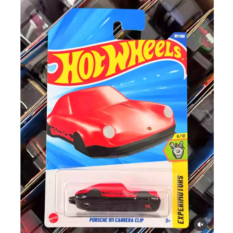 2024F Original Hot Wheels Auto Porsche 911 Carrera Schlüsselanhänger Spielzeug für Jungen 1/64 Diecast Fahrzeug Legierung Modell Brinquedo Geburtstagsgeschenk Image