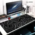 Black & White Contour Lines Mouse Pad Gaming XL Home Computer Custom Mousepad XXL Playmat Mouse Mat