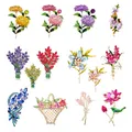 New high-end design ladies brooch crystal ornament dripping oil flower corsage men's blazer pin