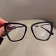 Black Metal Glasses Frame Cat Eye Square Cat Eye Glasses Anti Blue Light Glasses Glasses Frame Anti