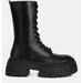 London Rag Tatum Combat Boots - Black - US-6 / UK-4 / EU-37