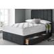 Charcoal Chenille Divan Bed, Headboard & Mattress - 6 Sizes! | Wowcher