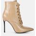 London Rag Escala Croc Stiletto Ankle Boots - Brown - US 10