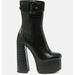 London Rag Bumpy Platform Bootie - Black - US-9 / UK-7 / EU-40