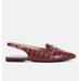 London Rag Trempe Croc Slingback Flat Sandals - Red - US-6 / UK-4 / EU-37