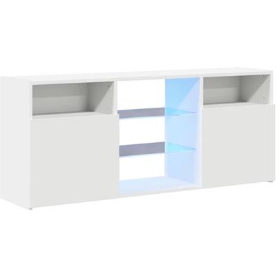 TV-Schrank mit LED-Leuchten Weiß 120x30x50 cm Vidaxl