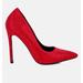 London Rag Alter Ego Heatseal Court Heels - Red - US-6 / UK-4 / EU-37