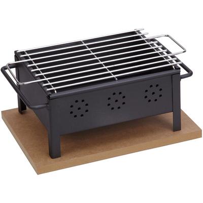 Sauvic - Tischgrill mit Grillrost aus Edelstahl 25x20 cm. Schwarz Image