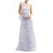 Floral Tulle One-shoulder Gown