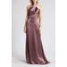 Halter Neck Satin Gown