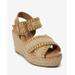 Boston Proper - Natural Neutral - Raffia Metallic Wedge - 41