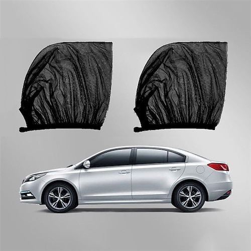 2 Stück Auto-Styling-Zubehör Sonnenschutz Auto UV-Schutz Vorhang Seitenfenster Sonnenschutz Mesh Sonnenblende Schutz Fensterfolien