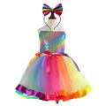 Toddler Girls' Party Dress Sequin Sleeveless Performance Outdoor Sequins Mesh Active Princess Nylon Above Knee Tulle Dress Slip Dress Summer Spring Fall 3-7 Years Multicolor