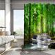 Forest Animals Flowing Streams Landscape Print Shower Curtain With Hook Modern Polyester Machined Waterproof Bathroom