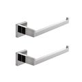 2 Pcs Hand Towel Holder Bath Towel Ring Bathroom Towel Rack Kitchen Square Hand Towel Bar Hangers Stainless Steel Wall Mounted 2 Pack Brushed Nickel Gold Black Chrome